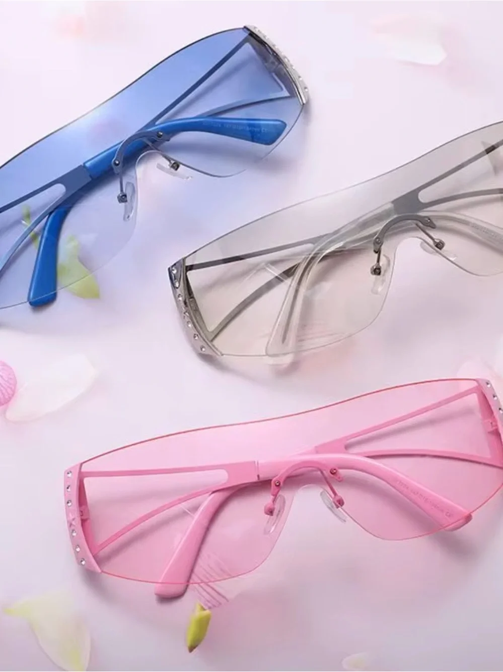 Shield Sunglasses - Pink Lens